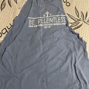 Blue Graphic Tank Top